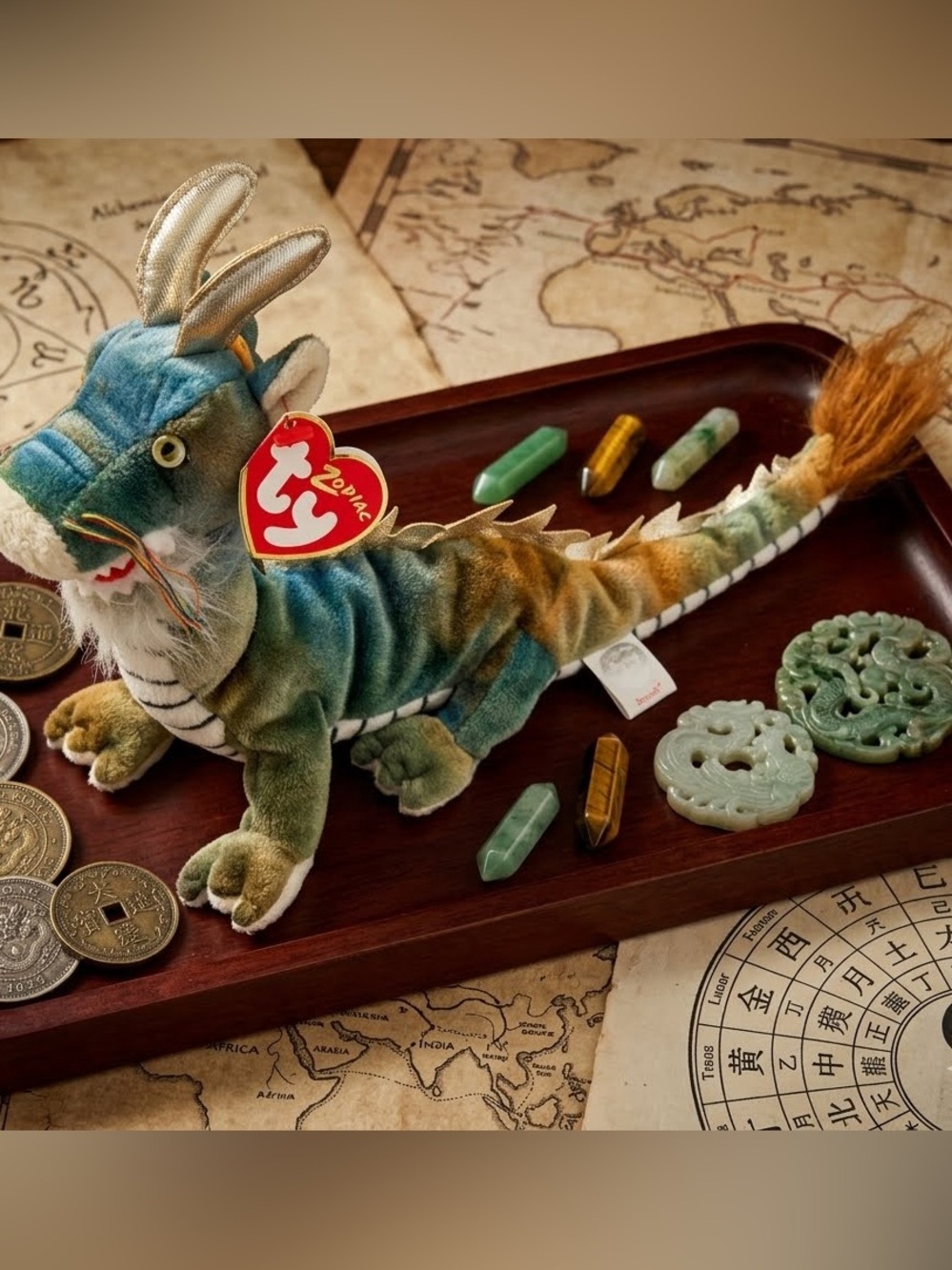 Ty Beanie Baby 2000 Chinese Zodiac DRAGON Plush – Mint Tags Collector 🐉 🐉